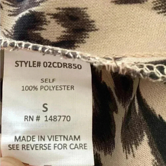 Sienna Sky Women's Leopard Print Ruffle Midi Dress Size Small - Picture 9 of 10